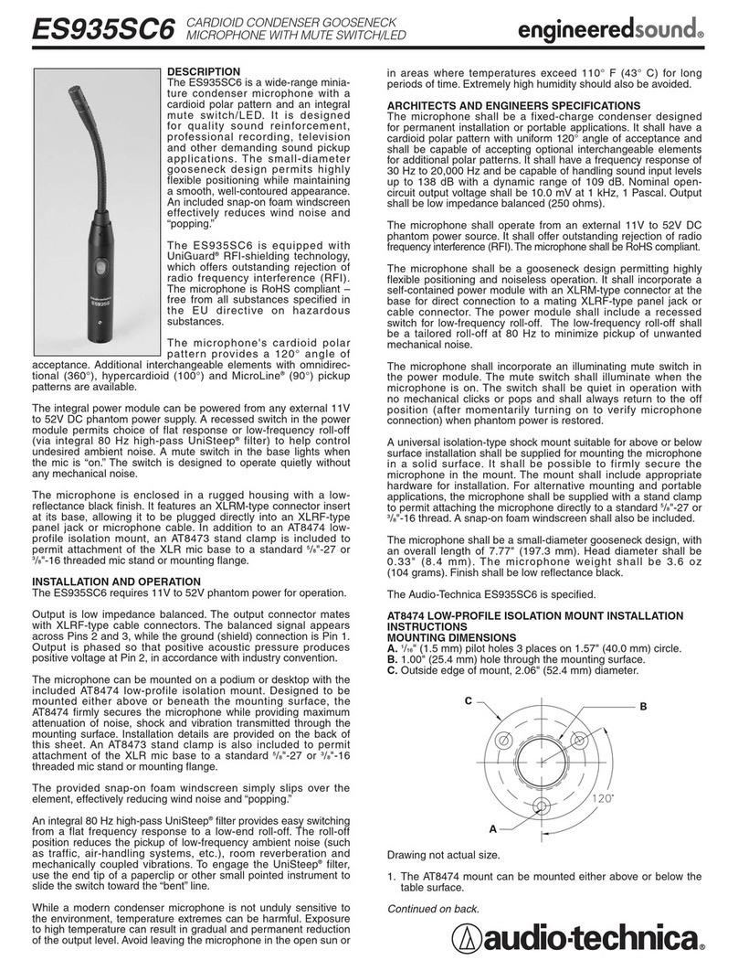 Audio Technica ES935SC6 Owner's manual