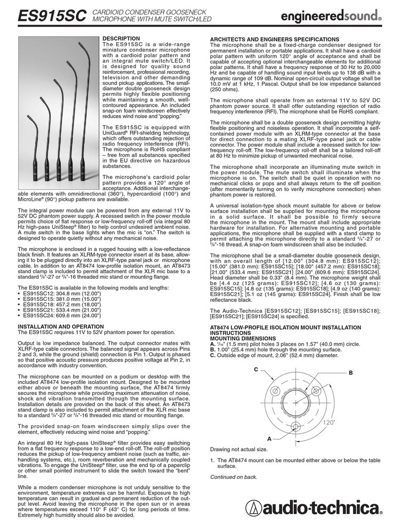 Audio Technica ES915SC Owner's manual