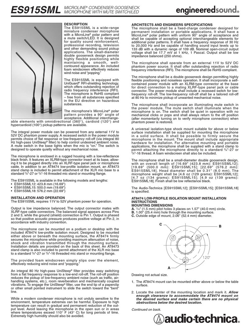 Audio Technica ES915SML Owner's manual