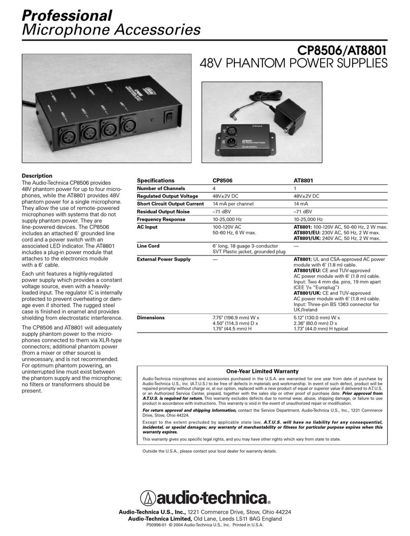Audio Technica AT8801 Specifications