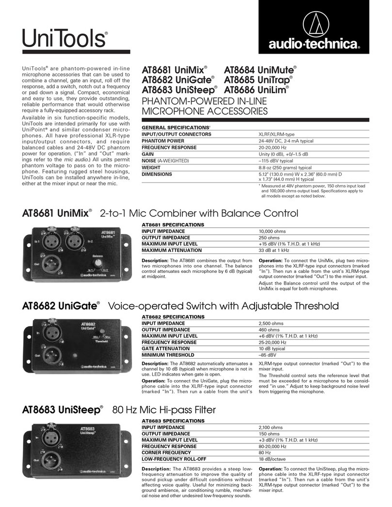 Audio Technica UniMix AT8681 User manual
