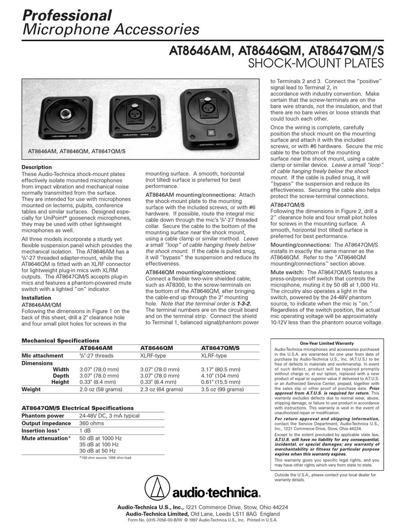 Audio Technica AT8646AM User manual