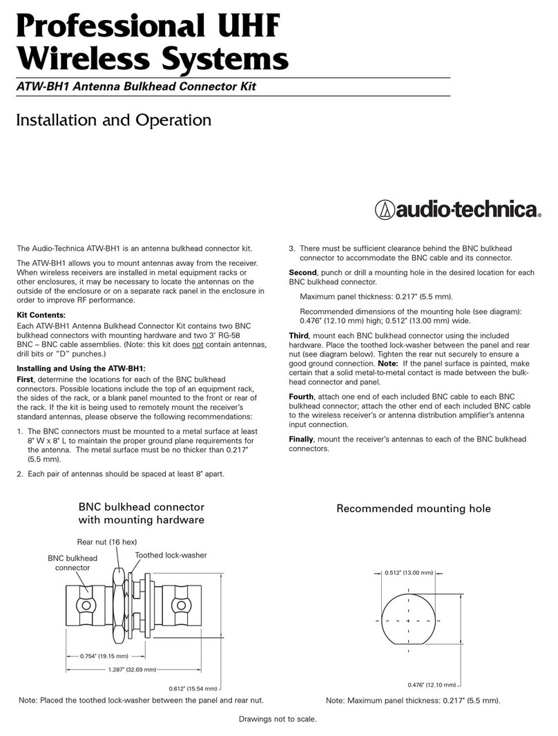Audio Technica ATW-BH1 Owner's manual