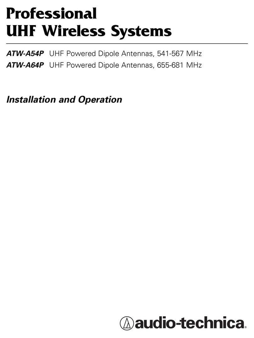 Audio Technica ATW-A54P Owner's manual
