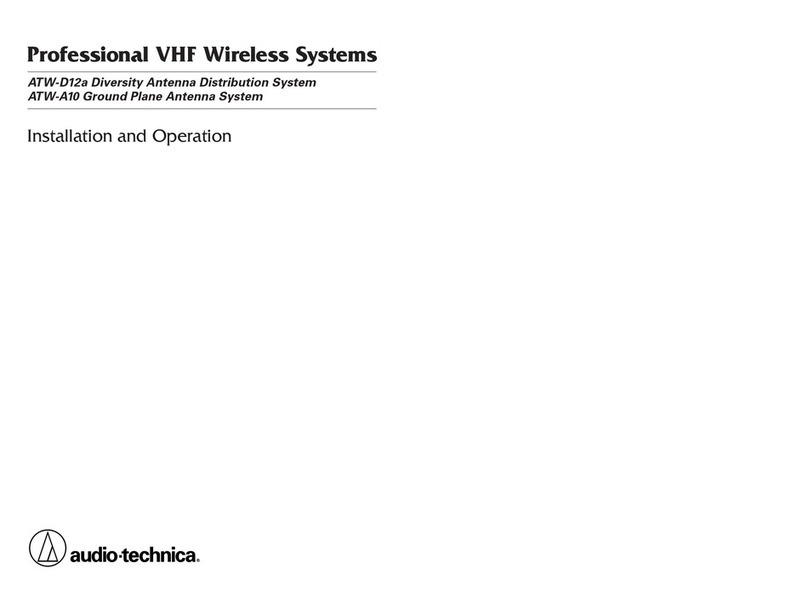 Audio Technica ATW-A10 Installation and operation