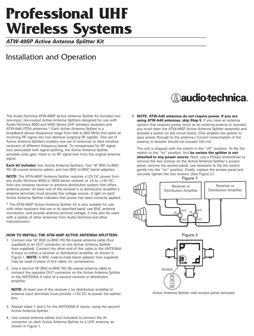 Audio Technica ATW-49SP Owner's manual Audio Technica ATW-49SP Owner's manual