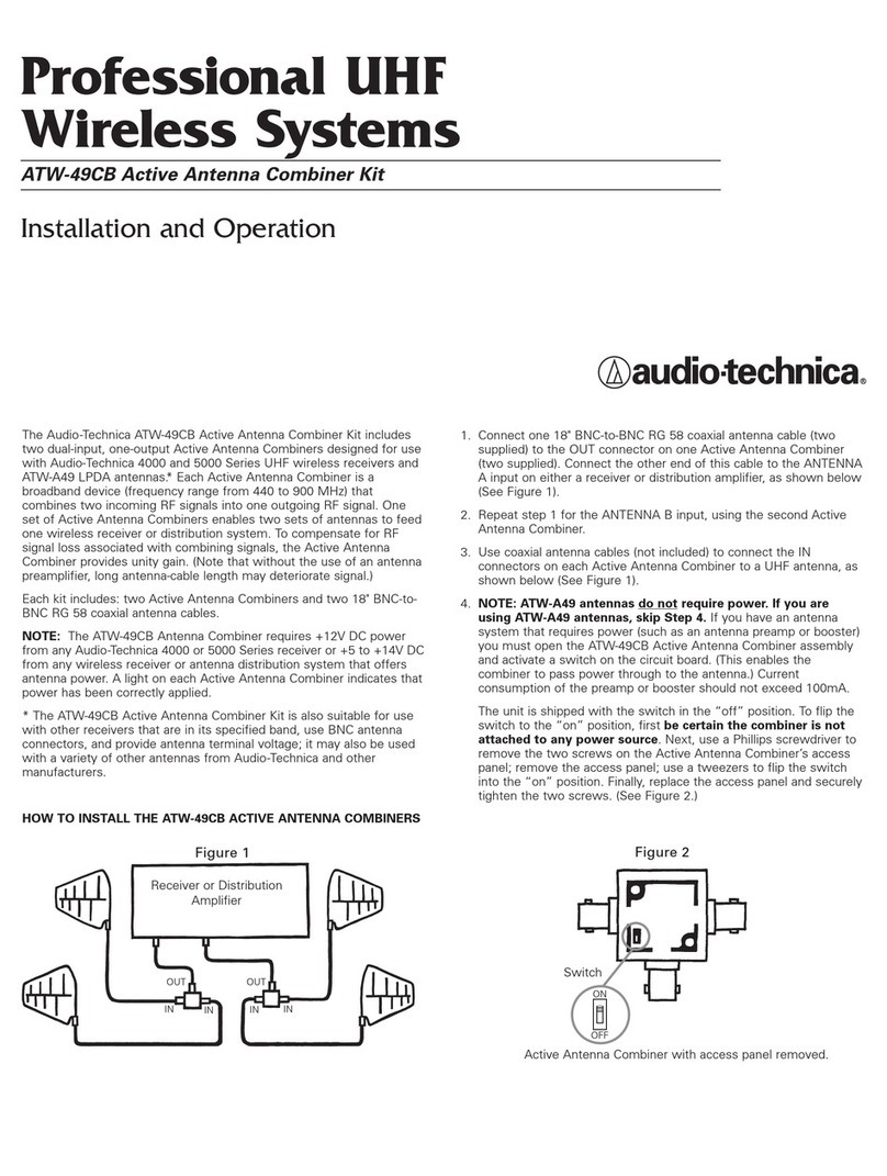 Audio Technica ATW-49CB Owner's manual