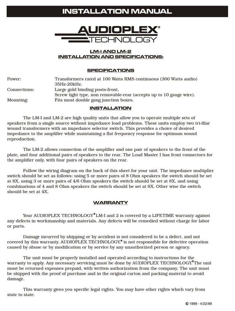 Audioplex LM-2 User manual