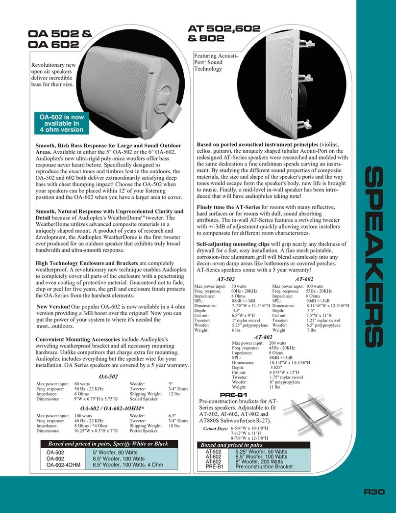 Audioplex OA-602 User manual