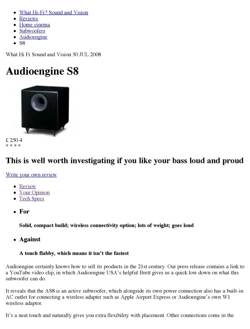 AudioEngine AS8 Manual