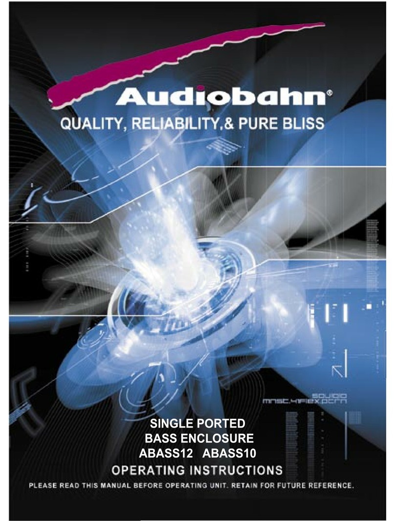 AudioBahn ABASS10 operating instructions
