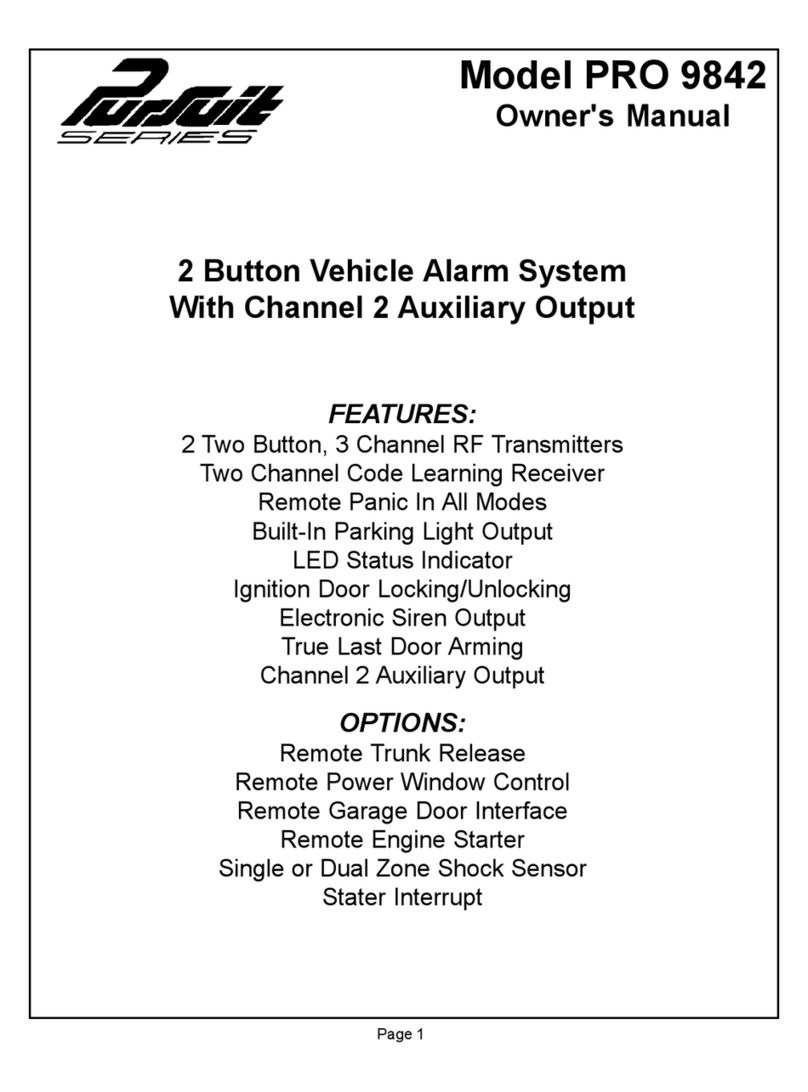 Audiovox Pursuit PRO 9842 owner's manual