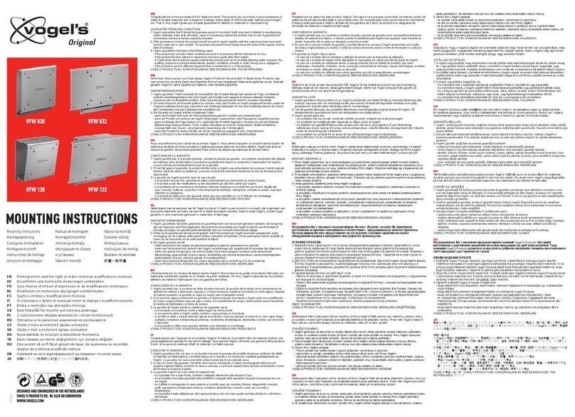 VOGELS Original VFW 030 User manual VOGELS Original VFW 030 User manual