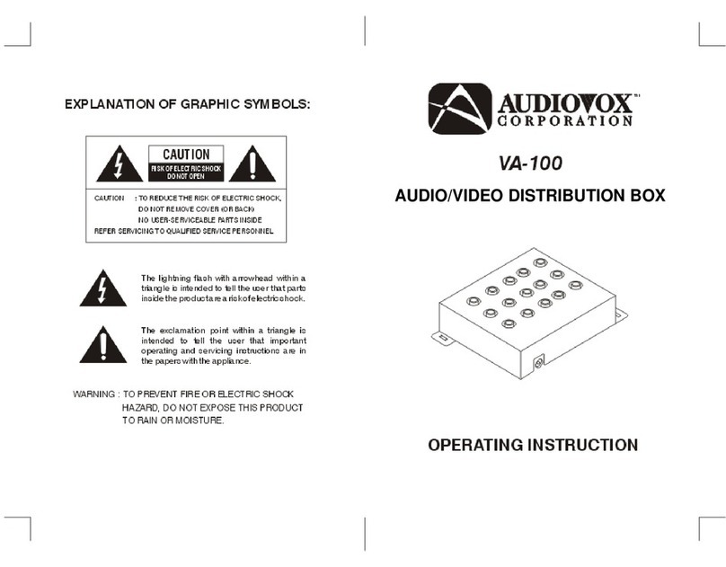 Audiovox VA-100 operating instructions Audiovox VA-100 operating instructions