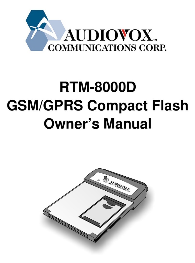 Audiovox RTM-8000D owner's manual