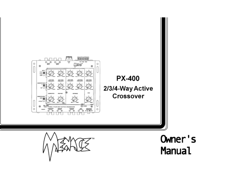 Audiovox Menace PX400 owner's manual