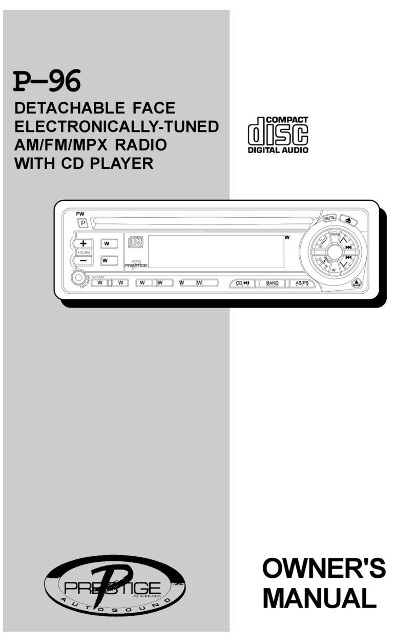 Audiovox Prestige P-96 User manual