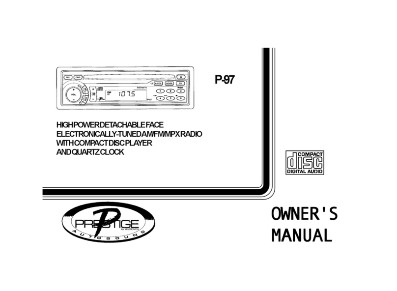 Audiovox Prestige P-97 User manual