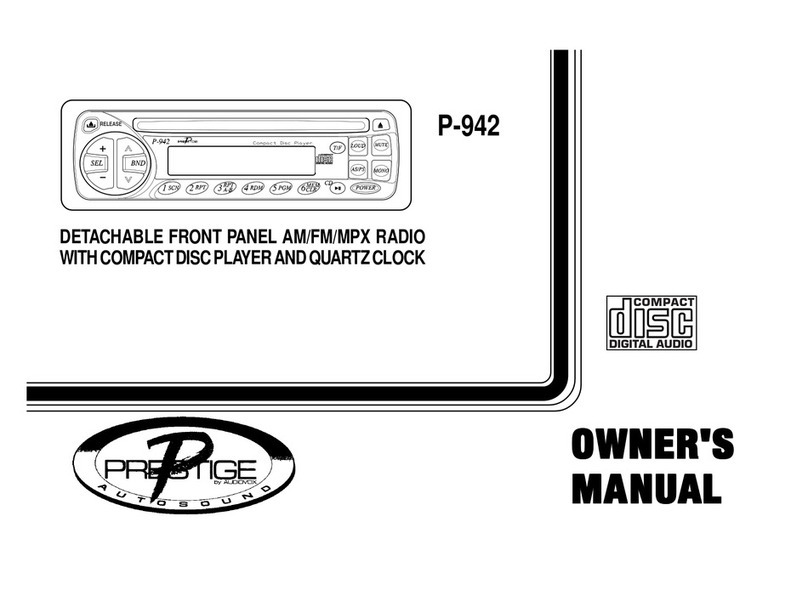 Audiovox Prestige P-942 User manual