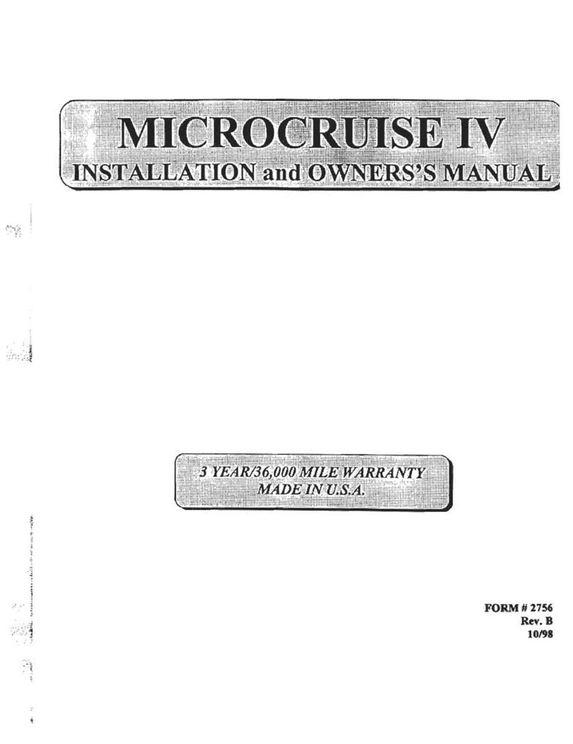 Audiovox Microcruise IV Installation instructions Audiovox Microcruise IV Installation instructions
