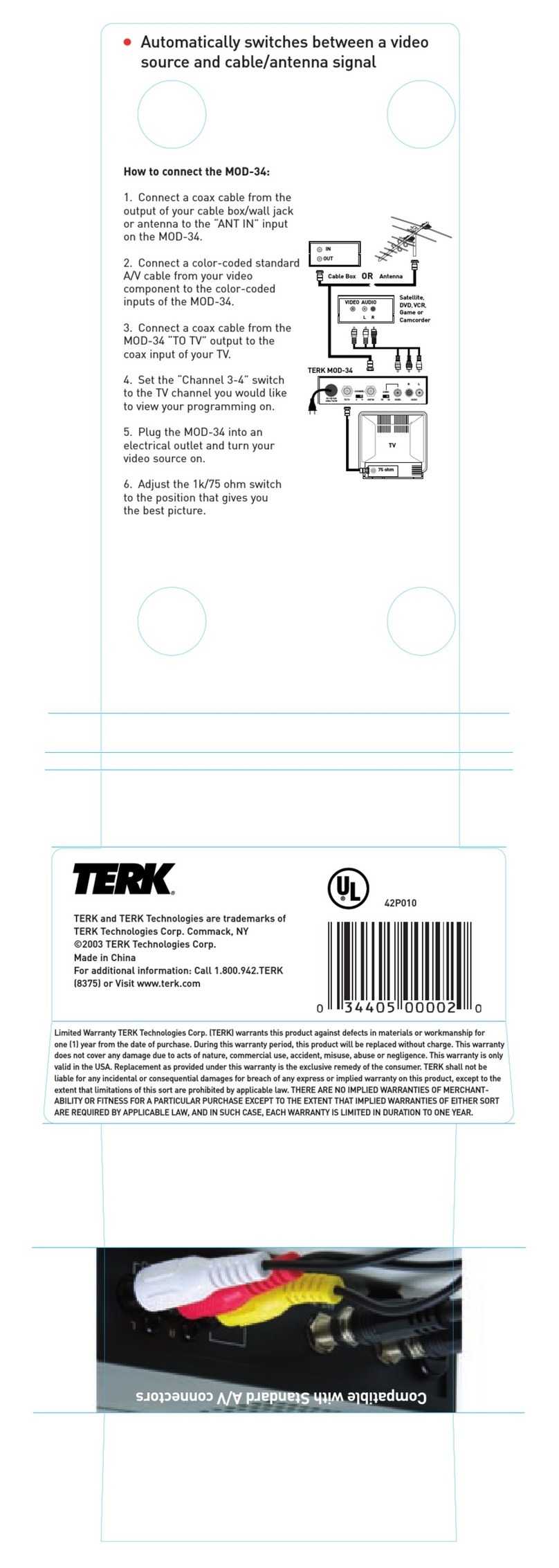 TERK Technologies MOD-34 Connection guide