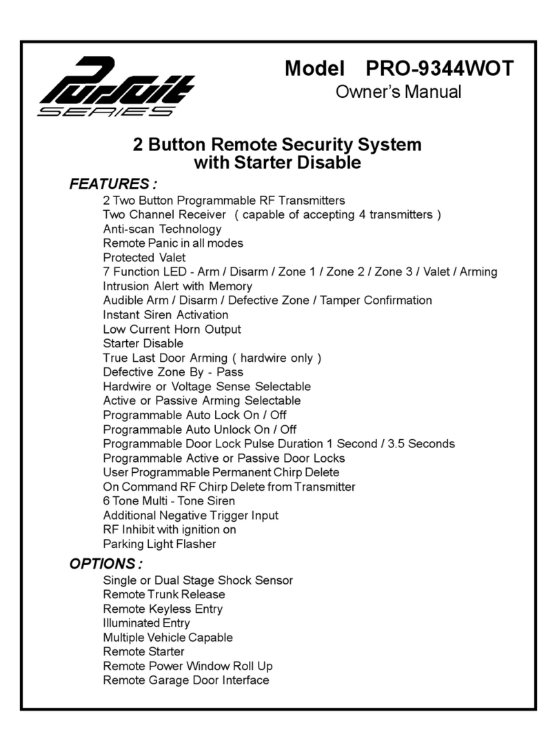 Audiovox Pursuit PRO-9344WOT owner's manual