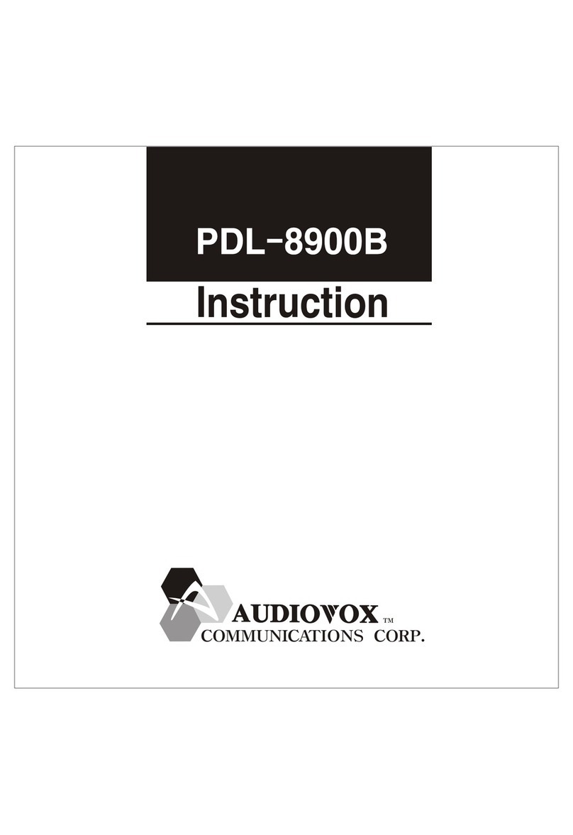 Audiovox PDL-8900B User manual
