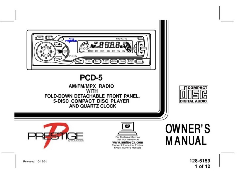 Audiovox PCD5 User manual