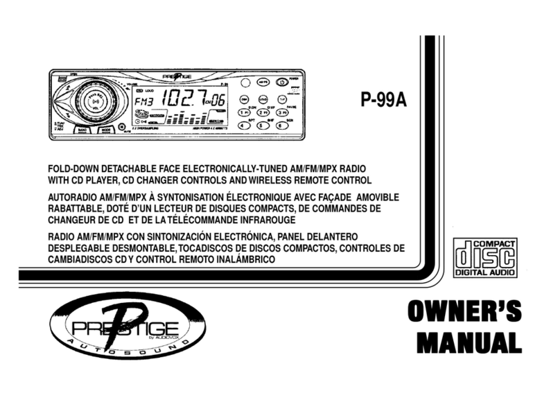 Audiovox Prestige P-99A owner's manual
