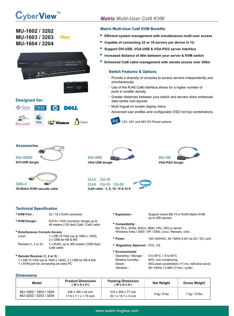 Austin Hughes Electronics CyberView MU-1602 User manual