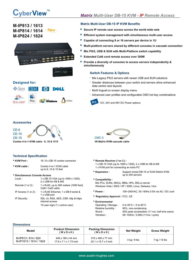 Austin Hughes Electronics CyberView M-IP1614 User manual