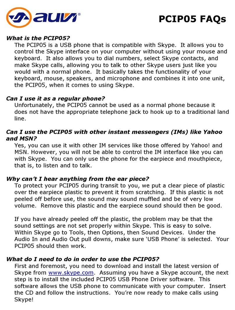 Auvi PCIP05 Frequently asked questions