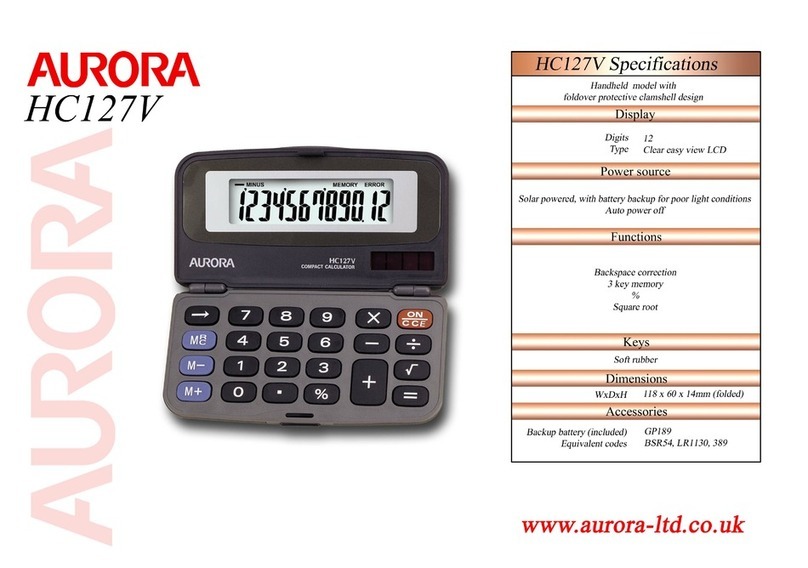 Aurora HC127 Specifications
