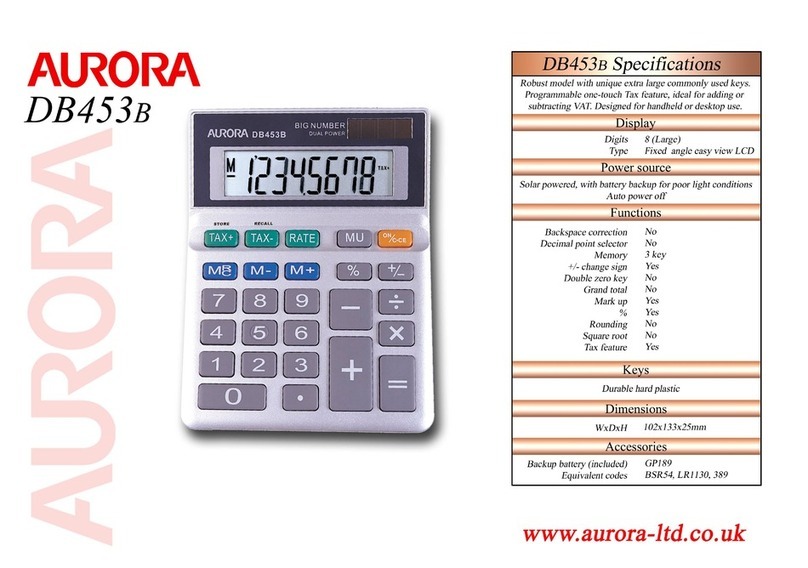Aurora DB453B User manual