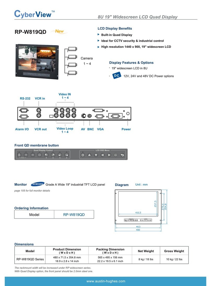 Austin Hughes Electronics CyberView RP-W819QD User manual Austin Hughes Electronics CyberView RP-W819QD User manual
