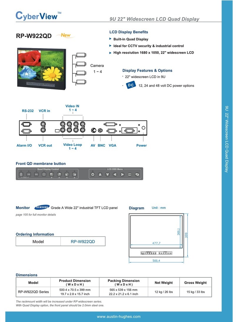 Austin Hughes Electronics CyberView RP-W922QD User manual Austin Hughes Electronics CyberView RP-W922QD User manual