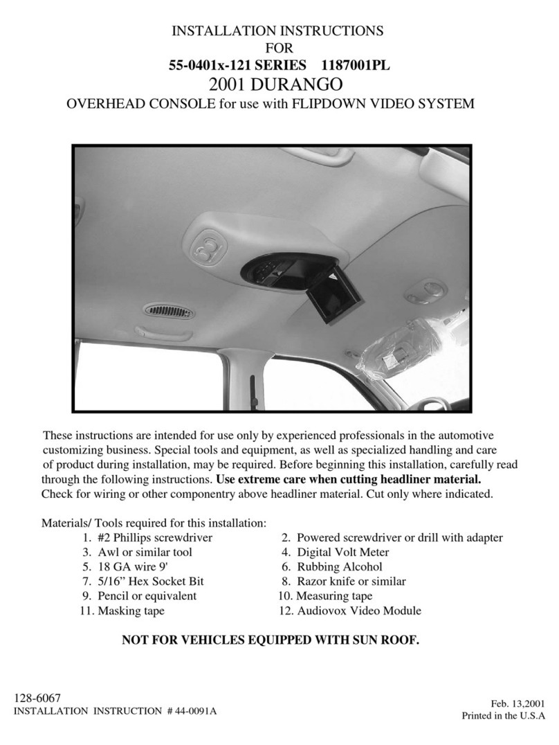 Audiovox 1187001PL User manual