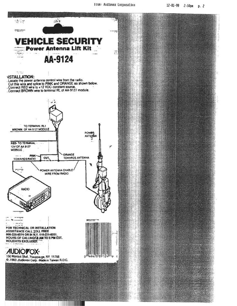 Audiovox AA-9124 install guide