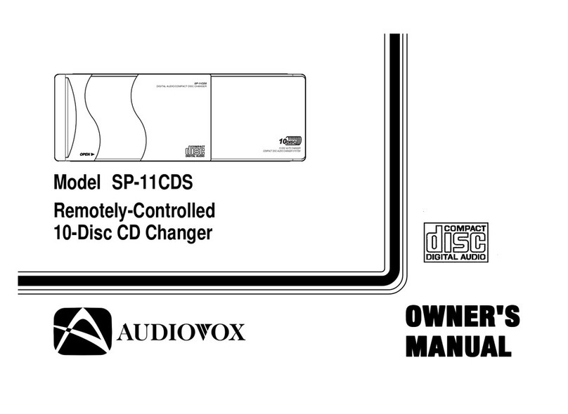 Audiovox SP-11CDS User manual