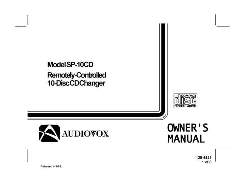 Audiovox SP10CDP User manual