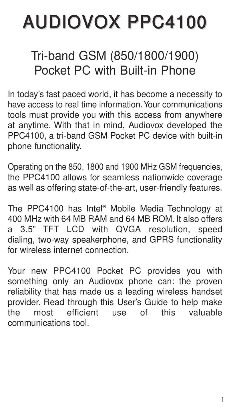 Audiovox PPC-4100 User manual