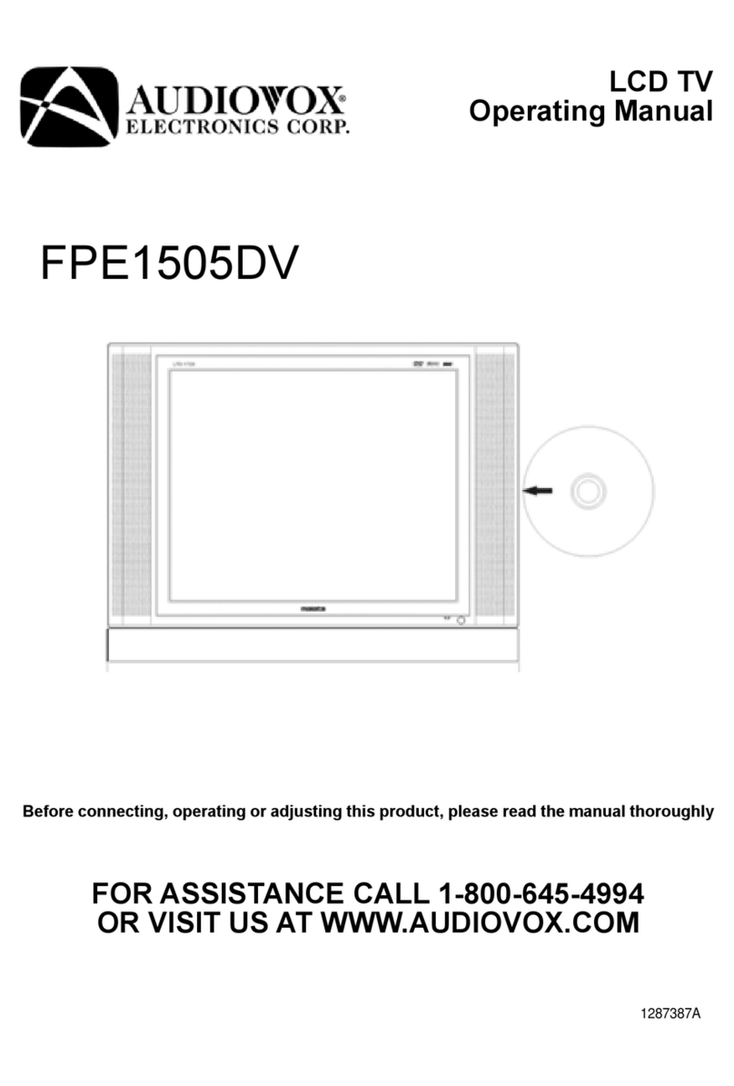 Audiovox FPE1505DV - LCD TV With Built-in Progressive Scan DVD... User manual Audiovox FPE1505DV - LCD TV With Built-in Progressive Scan DVD... User manual