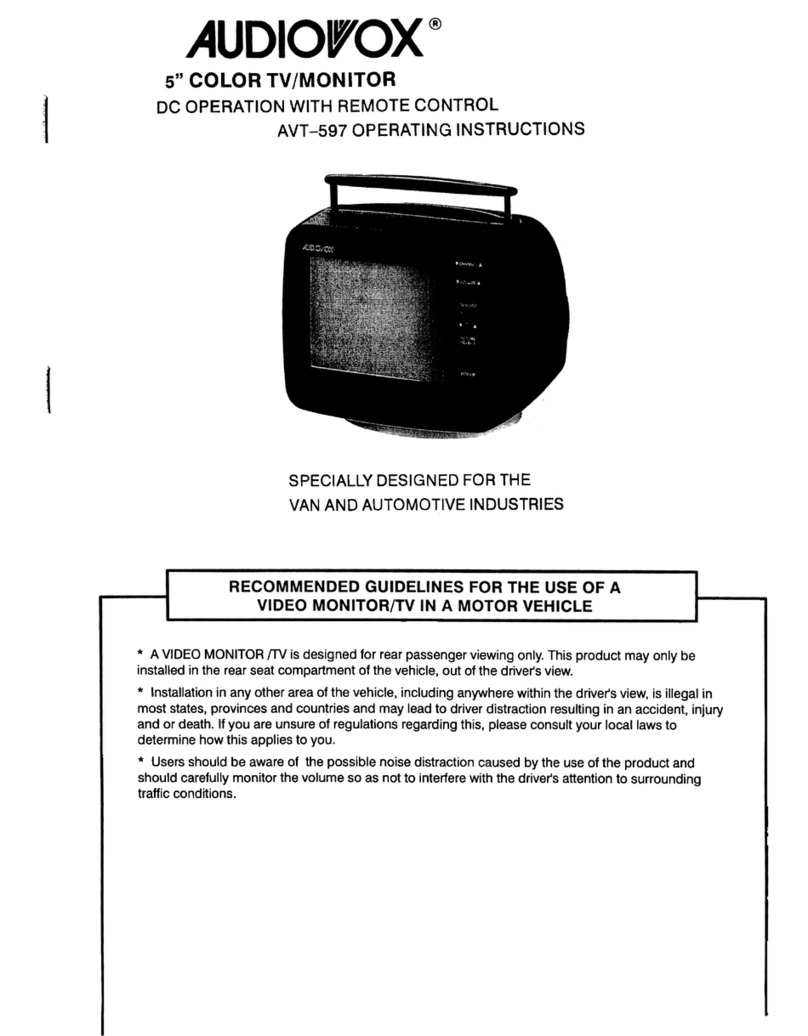 Audiovox AVT-597 User manual Audiovox AVT-597 User manual