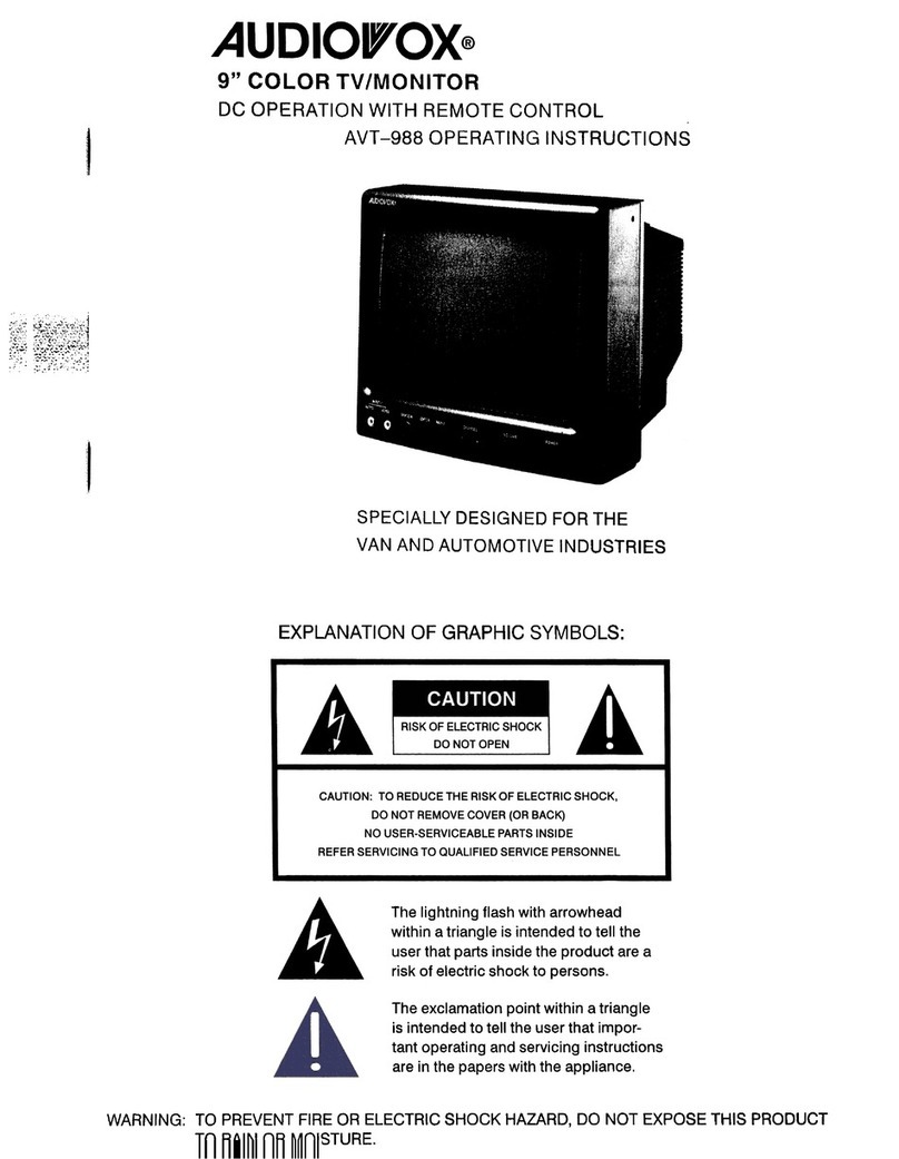 Audiovox AVT-988 operating instructions