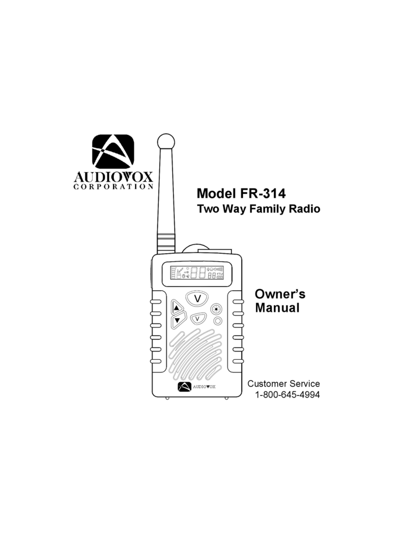Audiovox FR314B owner's manual