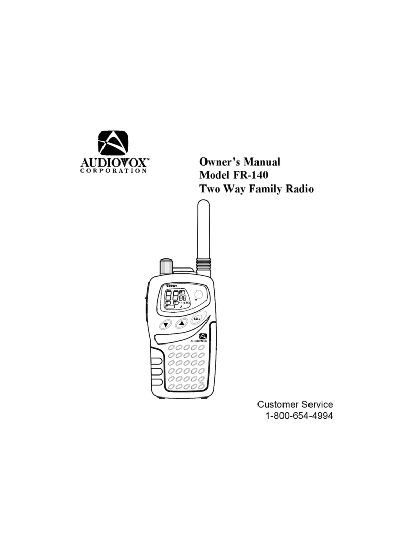 Audiovox FR140B owner's manual