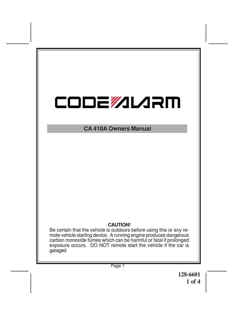 Code Alarm CA 410A User manual