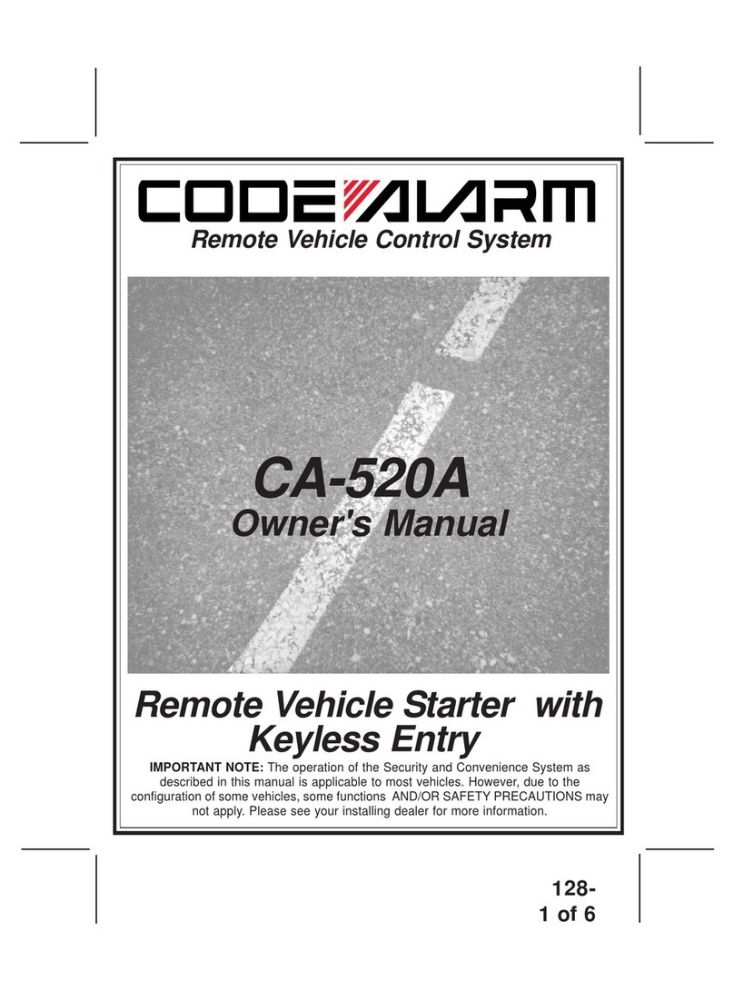 Code Alarm CA-520A User manual