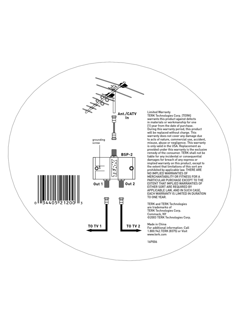 TERK Technologies BSP-2 Instruction manual