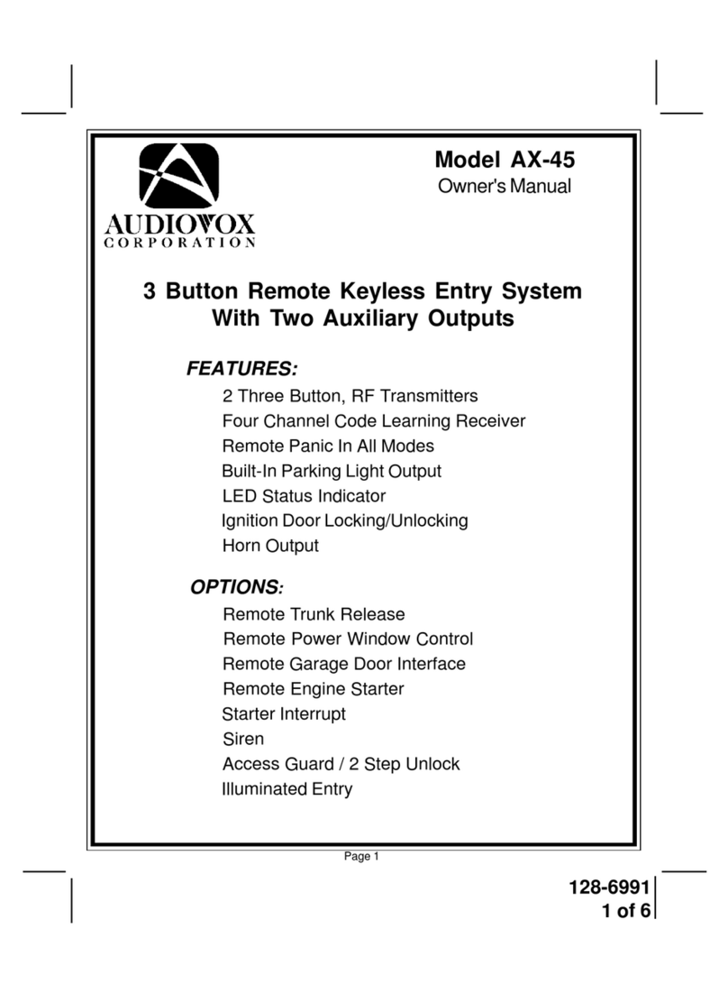 Audiovox AX-45 owner's manual
